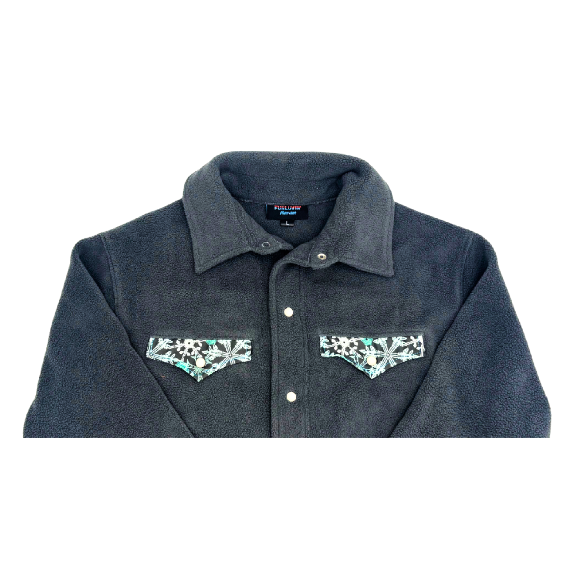 Georgie Leopard Print Fleece Pearl Snap — FunLuvin' Fleecewear